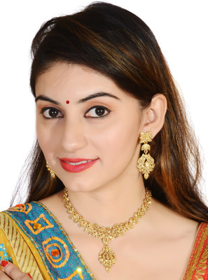 KAHAR CREATION Alloy Gold-plated Gold Jewellery Set(Pack of 1)
