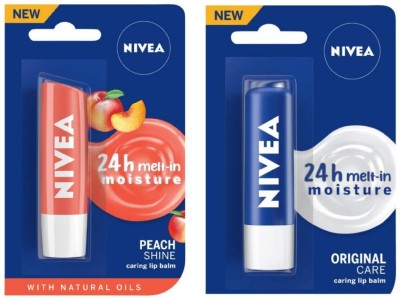 NIVEA Peach Shine , Original Care Peach Shine, Original Care(Pack of: 2, 4.8 g)