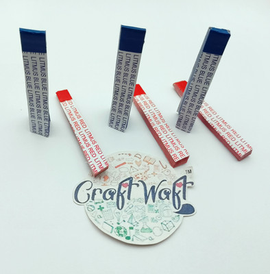 CRAFTWAFT Blue and Red litmus Paper Set 120 Strips for Testing Acid and Base Solutions, Activity Laboratory Industrial Scientific Experiment pH Blue, Red Litmus Papers(Pack of 120) CRAFTWAFT Blue and Red litmus Paper Set 120 Strips for Testing Acid and Base Solutions, Activity Laboratory Industrial Scientific Experiment pH Blue, Red Litmus Papers(Pack of 120)