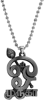 M Men Style Religious South Indian Antique Jewelery Lord Murugan Rhodium Pendant Rhodium Stainless Steel, Metal Pendant