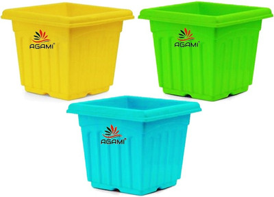 AGAMI Plant Container Set(Pack of 3, Plastic)