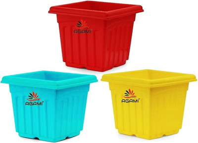 AGAMI Plant Container Set(Pack of 3, Plastic)