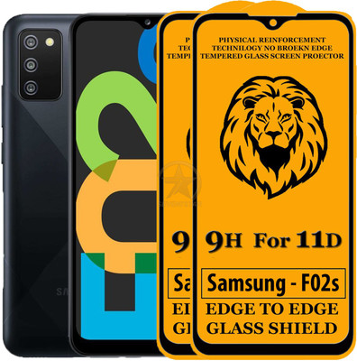 SEVEN7STAR Edge To Edge Tempered Glass for Samsung Galaxy F02s(Pack of 2)