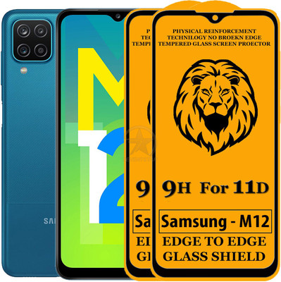 HQ Protection Edge To Edge Tempered Glass for Samsung Galaxy M12(Pack of 2)