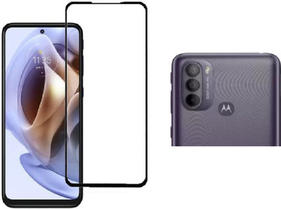 ISAAK Edge To Edge Tempered Glass for Motorola G31, Moto G31 Edge to Edge, Full Glue, 11D Tempered Glass And Back Camera Lens Protector (Combo Pack)(Pack of 2)