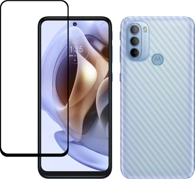 Vatsin Front and Back Tempered Glass for MOTOROLA G71 5G, MOTOROLA G71 5G (Back Carbon Fiber)(Pack of 2)