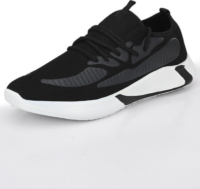 LEATHERKRAFT Jogging Shoes For Men(Black , 8)