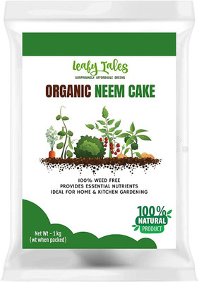 Leafy Tales Neem Cake Powder Organic Fertilizer and Pest Repellent Manure(1 kg, Powder)
