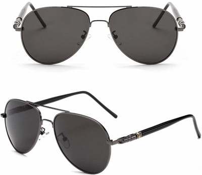 BLACK BURG Aviator, Wayfarer, Spectacle  Sunglasses(For Men & Women, Black)