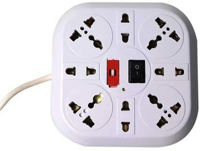 Unitech 8 SOCKET EXTENSION BOARDS WITH 3 MTR WIRE 8  Socket Extension Boards(White, 3 m)