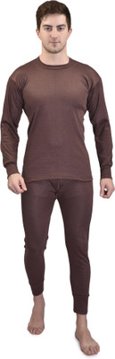 FABVIO PLUS Winter wear Round neck Men Top - Pyjama Set Thermal