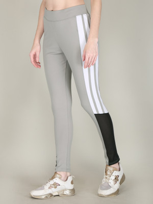FUBAR Striped Women Grey Track Pants