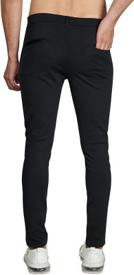 JUST TROUSERSS Slim Fit Men Black Trousers