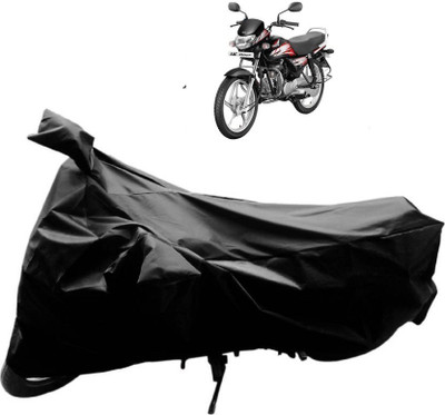 Qmarts Waterproof Two Wheeler Cover for Hero(HF Deluxe, Black)