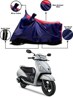 ATBROTHERS Waterproof Two Wheeler Cover for TVS(Jupiter, Blue, Red)