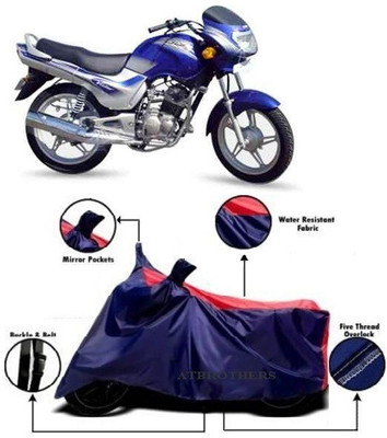 ATBROTHERS Waterproof Two Wheeler Cover for TVS(Victor Edge, Blue, Red)
