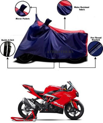 ATBROTHERS Waterproof Two Wheeler Cover for TVS(Apache RR 310, Blue, Red)
