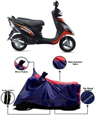 ATBROTHERS Waterproof Two Wheeler Cover for TVS(Scooty Streak, Blue, Red)