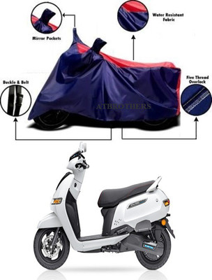 ATBROTHERS Waterproof Two Wheeler Cover for TVS(iQube, Blue, Red)