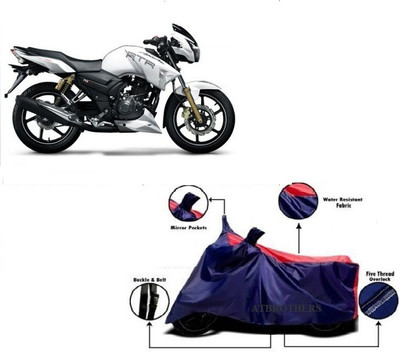 Mdstar Waterproof Two Wheeler Cover for TVS(Apache RTR 180, Blue, Red)