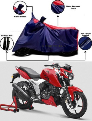 ATBROTHERS Waterproof Two Wheeler Cover for TVS(Apache RTR 160 4V, Blue, Red)