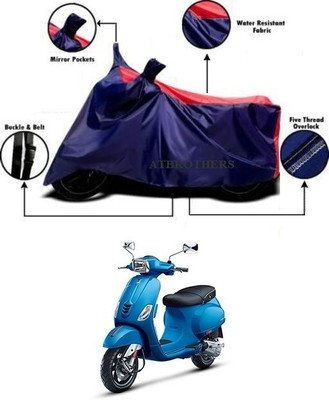 ATBROTHERS Waterproof Two Wheeler Cover for Vespa(Vespa SXL 125, Blue, Red)