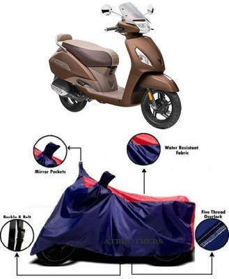 ATBROTHERS Waterproof Two Wheeler Cover for TVS(Jupiter classic, Blue, Red)