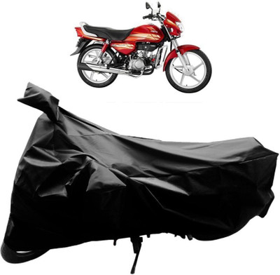 Qmarts Two Wheeler Cover for Hero(HF Deluxe, Black)
