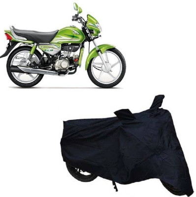 Qmarts Waterproof Two Wheeler Cover for Hero(HF Deluxe, Black)