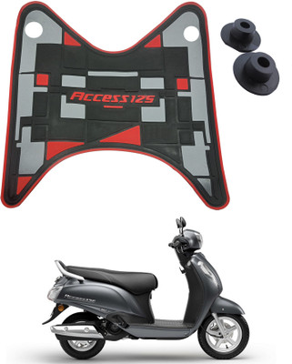 AXWee AX-AC5 Premium Quality Scooter Foot Mat Floor Mat for Suzuki Access 125 New (Red, Grey & Black) Suzuki Access 125 Two Wheeler Mat