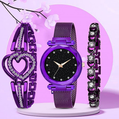 Endeavour MAGNET 12 PURPLE_3X COMBO New Arrival Best Designer Hot Selling Top Trending Unique Festive style watch for Women’s watch for girl