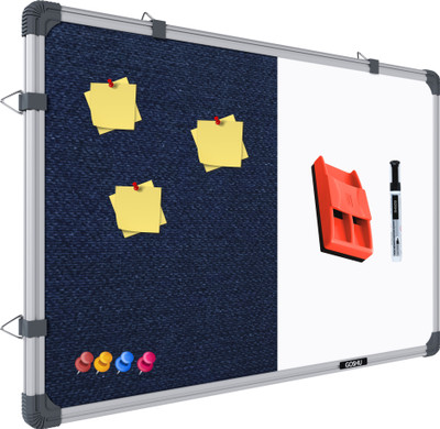GOSHU Non Magnetic Non Magnetic Non Magnetic Whiteboards and Duster Combos(White, Blue)