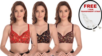 YUALIN CREATION Women Full Coverage Lightly Padded Bra(Multicolor)