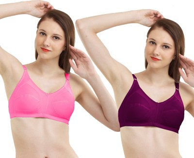 Madam Regular Fit Cotton Non-Padded Wear Everyday Women Full Coverage Non Padded Bra(Multicolor)