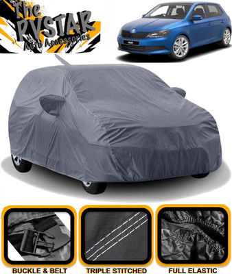 PVSTAR Car Cover For Skoda Fabia Scout (With Mirror Pockets)(Grey)