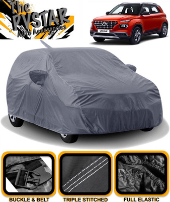 PVSTAR Car Cover For Hyundai Venue (With Mirror Pockets)(Grey)