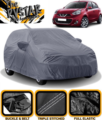PVSTAR Car Cover For Nissan Micra (With Mirror Pockets)(Grey)