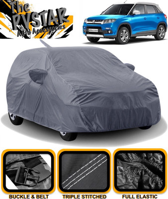 PVSTAR Car Cover For Maruti Suzuki Vitara Brezza (With Mirror Pockets)(Grey)