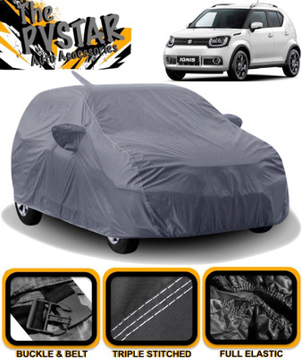 PVSTAR Car Cover For Maruti Suzuki Ignis (With Mirror Pockets)(Grey)