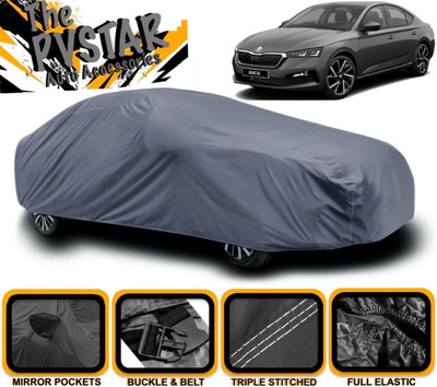PVSTAR Car Cover For Skoda Octavia (With Mirror Pockets)(Grey)