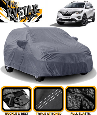 PVSTAR Car Cover For Renault Triber (With Mirror Pockets)(Grey)