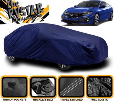 PVSTAR Car Cover For Honda Civic (With Mirror Pockets)(Blue)