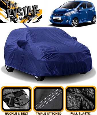 PVSTAR Car Cover For Hyundai Eon (With Mirror Pockets)(Blue)