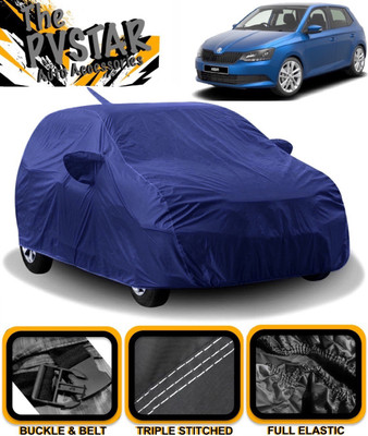 PVSTAR Car Cover For Skoda Fabia (With Mirror Pockets)(Blue)