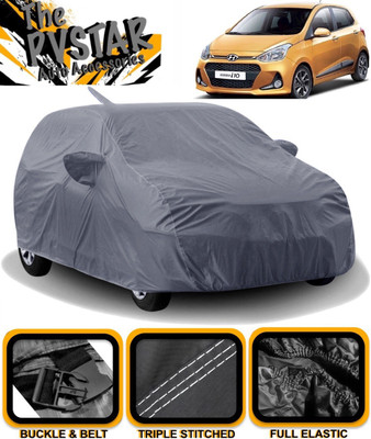 PVSTAR Car Cover For Hyundai Grand i10 (With Mirror Pockets)(Grey)
