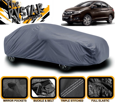 PVSTAR Car Cover For Honda City ZX (With Mirror Pockets)(Grey)