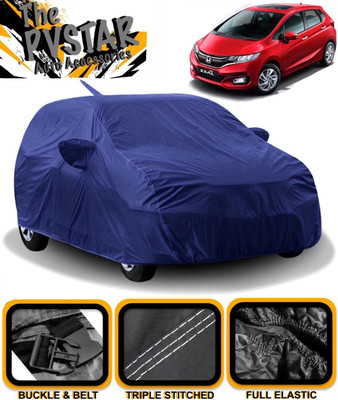 PVSTAR Car Cover For Honda Jazz Facelift (With Mirror Pockets)(Blue)