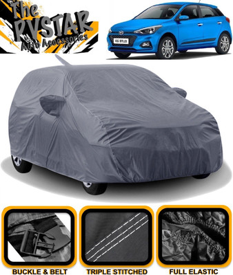 PVSTAR Car Cover For Hyundai Elite i20 (With Mirror Pockets)(Grey)
