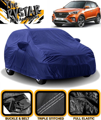 PVSTAR Car Cover For Hyundai Creta (With Mirror Pockets)(Blue)