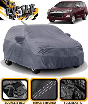 PVSTAR Car Cover For Toyota Innova Crysta (With Mirror Pockets)(Grey)